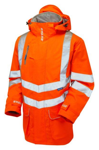 pulsar orange high vis padded storm coat