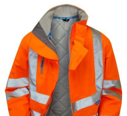 pulsar orange high vis padded storm coat