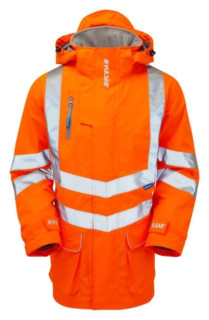 pulsar orange high vis padded storm coat