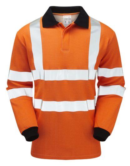 prarc21 orange pulsar polo shirt